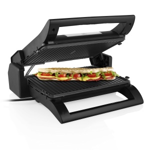 Grill Contact Princess 2-in-1 1500W, NegruSilver, Placi Interchangeabile
