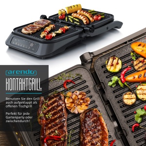 Grill de Contact Arendo 1900W cu Control Digital, 7 Programe, Culoare Gri - Img 6