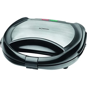 Grill Electric Bomann STWA 1364 CB, 650W, cu Placi Interchangeabile, Inox