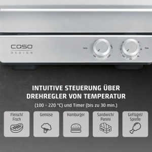 Grill electric CASO SteakChef 2000W Antiaderent cu placi ceramice - Img 5