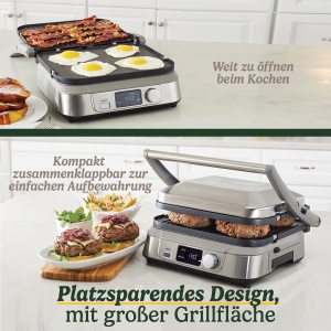 Grill electric Cuisinart 6-in-1 cu placi antiaderente, digital, multifunctional - Img 7