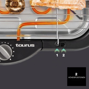 Grill electric Taurus Maxims, 2400W, suprafata 41x24 cm, termostat reglabil - Img 6