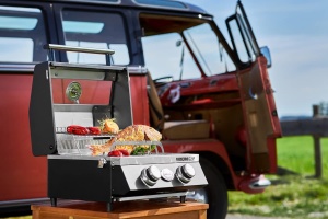 Grill pe gaz ROSLE VIDERO G2-P, 2 brenere din otel inoxidabil, negru - Img 7