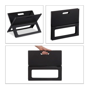 Grill Portabil Relaxdays, Faltabil, Negru, 30x45,5x30cm - Img 6