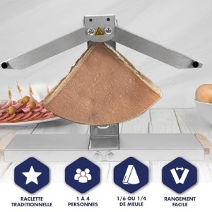 Grill Raclette Louis Tellier Breziere Signature Inox 1-6 Persoane Functie Reglare Inaltime - Img 2
