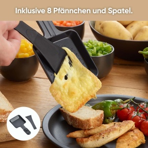 Grill Raclette Severin RG 9670, 8 persoane, 1400 W, negru - Img 4