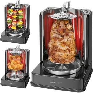 Grill vertical Clatronic DVG 3686, 1400W, cu 1 rotisor si 6 spiese - Img 9