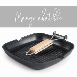 Grillpfanne Lacor 25144, Aluminiu, 24x24 cm, PFOA-free, Negru - Img 5