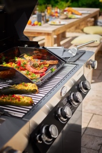 Grillrost din otel inoxidabil ROSLE pentru gratare gas VIDERO G2G3G4G6, 45x24 cm - Img 3
