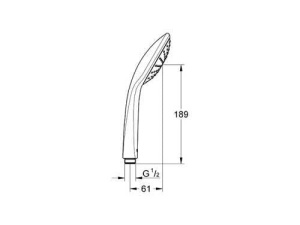 GROHE Euphoria 110 Mono - Dus de mana (cu economie de apa, 1 tip pulverizare, sistem anticalcar), crom, 2726500E - Img 2