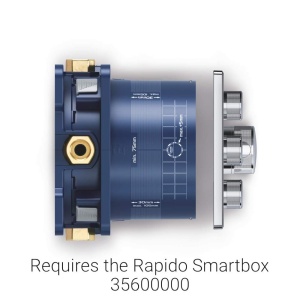 GROHE Grohtherm SmartControl - Termostat cu 3 supape de inchidere (set gata de asamblare, suprafata durabila, blocare de siguranta la 38degC), crom, 29121000 - Img 3