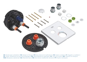 GROHE Grohtherm Smartcontrol - Termostat pentru sistem de dus si dus (2 supape de inchidere, design ultraplat, rozeta metalica de perete), crom, 29124000, patrat - Img 7