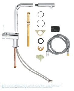 GROHE Minta Robinet de bucatarie robinet de bucatarie cu dus extensibil gama practica de pivotare la 360deg economisire a apei datorita limitarii cant - Img 5