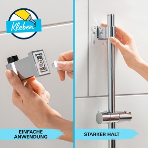 GROHE Vitalio 110 set de dus cu economie de apa 8l pe min set de sine de dus cu cap de dus tip jet 1 furtun de 175m tija de dus 60cm pentru lipire sau - Img 4