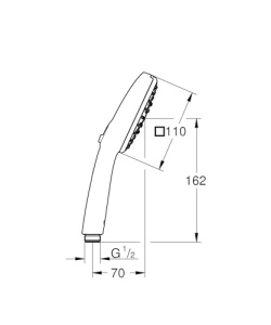 GROHE Vitalio Comfort 110 Para dus economica 3 tipuri de jet crom - Img 10