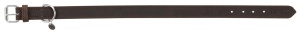 Guler rustic din piele unsa TRIXIE - Inel D protejeaza laringele - Circumferinta gatului 42 - 48 cm - Maro inchis - 19007 - Img 4