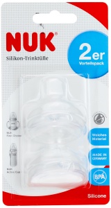 Gura de scurgere de scurgere de schimb NUK pentru cupa de invatare | Poate fi combinat cu toate sticlele First Choice | 6-18 luni | Fara BPA | 2 bucati