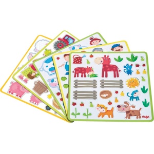 HABA 301951 - Cutie de joc magnetica pentru ferma lui Peter si Pauline puzzle magnetic variat despre viata la ferma jucarie frumoasa pentru copii mici - Img 2