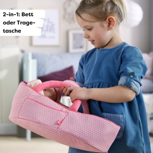HABA Puppentragetasche Rosarot 1305072001 Geanta si Patut pentru Papusi Roz - Img 2