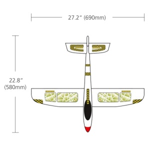HABA Terra Kids Maxi Glider - planor mare pentru copii cu varsta de 8 ani si peste cu functie de looping si caracteristici de zbor de top - 1303521001 - Img 2