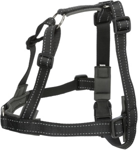 Ham pentru caini TRIXIE LeadnWalk Soft M-L, Brustumfang 55-90 cm, Negru