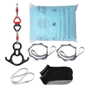 Hamac yoga aerian VEVOR YJ-0077-S09, 10 x 2,8 m, 1000 kg, albastru - Img 10