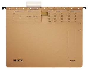 Hangehefter Leitz 19143000, carton natur, 10 buc, A4, cu mecanism metalic