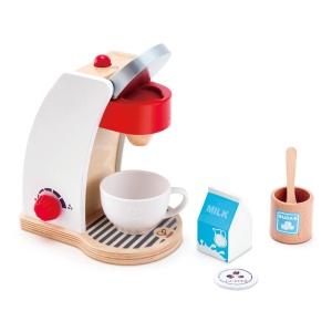 Hape E3146 Masina de cafea pentru copii Alb-Negru din lemn