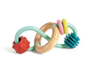 Hape Greifling Gregor - Jucarie Montessori din Lemn si Silicon pentru Bebelusi 3 luni