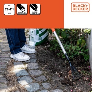 Harka de gradina BLACKDECKER Telescopica 78-111 cm, Aluminiu, Cap din Karbonstahl - Img 2