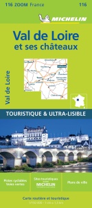 Harta Michelin Schlosser an der Loire, 1150.000, Detaliu ridicat, Culoare galbena