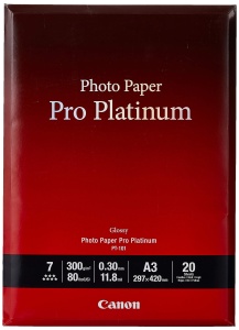 Hartie foto Canon PT-101 Pro Platinum A3, 20 coli, finisaj lucios