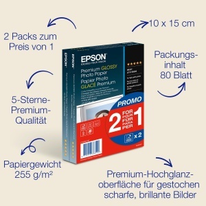 Hartie foto EPSON S042167, 100x150 mm, 255 gm2, 80 foi - Img 2