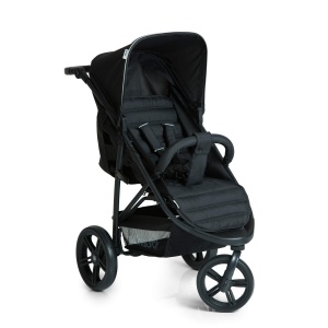 hauck Buggy Rapid 3, pentru copii de pana la 22 kg, Mic pliabil, cu functie de dormit de la nastere, Glisor reglabil pe inaltime, Cos mare de pana la 3 kg, Anvelopa din plastic (caviar/negru) - Img 1