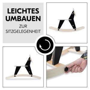 Hauck Rock N Swing Schaukeltier Zebra 2in1 Lemn FSC Certificat Transformabil - Img 5