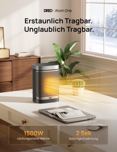 Heizlufter Dreo 1500W, PTC, Compact, Oscilant, Timer 12 ore - Img 2