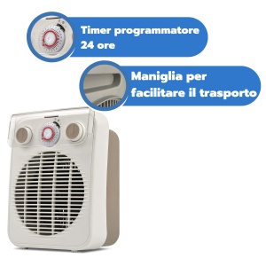 Heizluftung Portabila ARDES CHRONOS AR4F10TI 2000W cu Termostat si Timer - Img 4