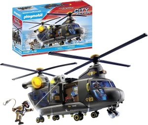 Helicopter de Salvare PLAYMOBIL 71149 cu Lumini si Sunete, 117 Piese