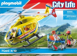 Helicopter de salvare PLAYMOBIL 71203, 48 piese, pentru copii de la 4 ani - Img 6