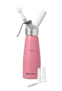HENDI Sahnespender 05L Aluminiu Pastel Roz cu Accesorii - Img 2