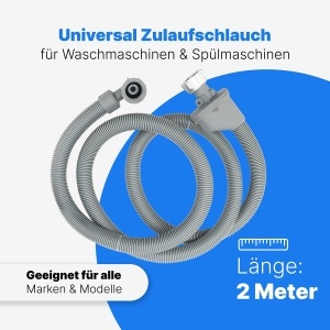 Hose pentru spalator si masina de spalat Bomann Aquastop, 2m, 34 inch, cu sistem de oprire a apei - Img 2