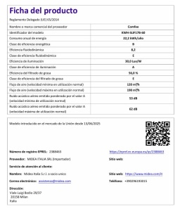 Hota Comfee SLIF17B-60 60 cm LED Negru Putere 200 m3h - Img 8