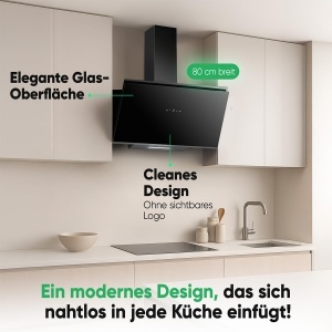 Hota de bucatarie Bomann DU 7612, 80cm, 520 mh, neagra - Img 2