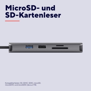 Hub USB-C Trust Vylor 8-in-1 cu HDMI 4K, Alim. 100W, Aluminiu - Img 6