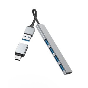 Hub USB Hama 4 Porturi, USB-A si USB-C, Aluminiu, Ultra Slim - Img 9
