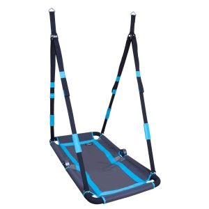 HUDORA Nest Swing Square Hollywood, antracit/turcoaz, potrivit pentru utilizare in interior si exterior, Leagan Nest pentru sezut si culcat, 72165
