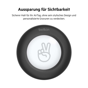 Husa AirTag Belkin cu Clip, Protectie Antisoc, Culoare Negru - Img 5