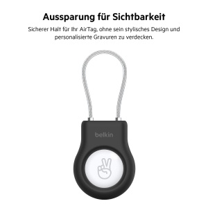 Husa AirTag Belkin cu Fir de Securitate, Neagra, Protectie Impotriva Zgarieturilor - Img 5