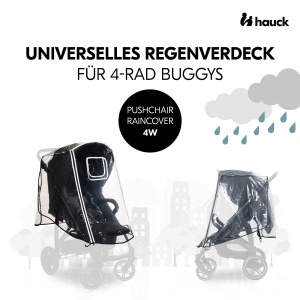 Husa de ploaie universala pentru carucior hauck 47 x 40 x 85 cm cu margine reflectorizanta, fereastra de contact si ventilatie, atasare usoara cu velcro la carucior (transparent) - Img 2