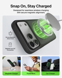 Husa de Protectie Belkin pentru iPhone 17 Pro, MagSafe, Neagra, Rezistenta la Socuri - Img 3